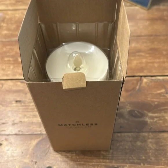 Matchless By Luminara 7in Melted Smooth Unscented Moving Flame Led Pillar Candle - Picture 3 of 5